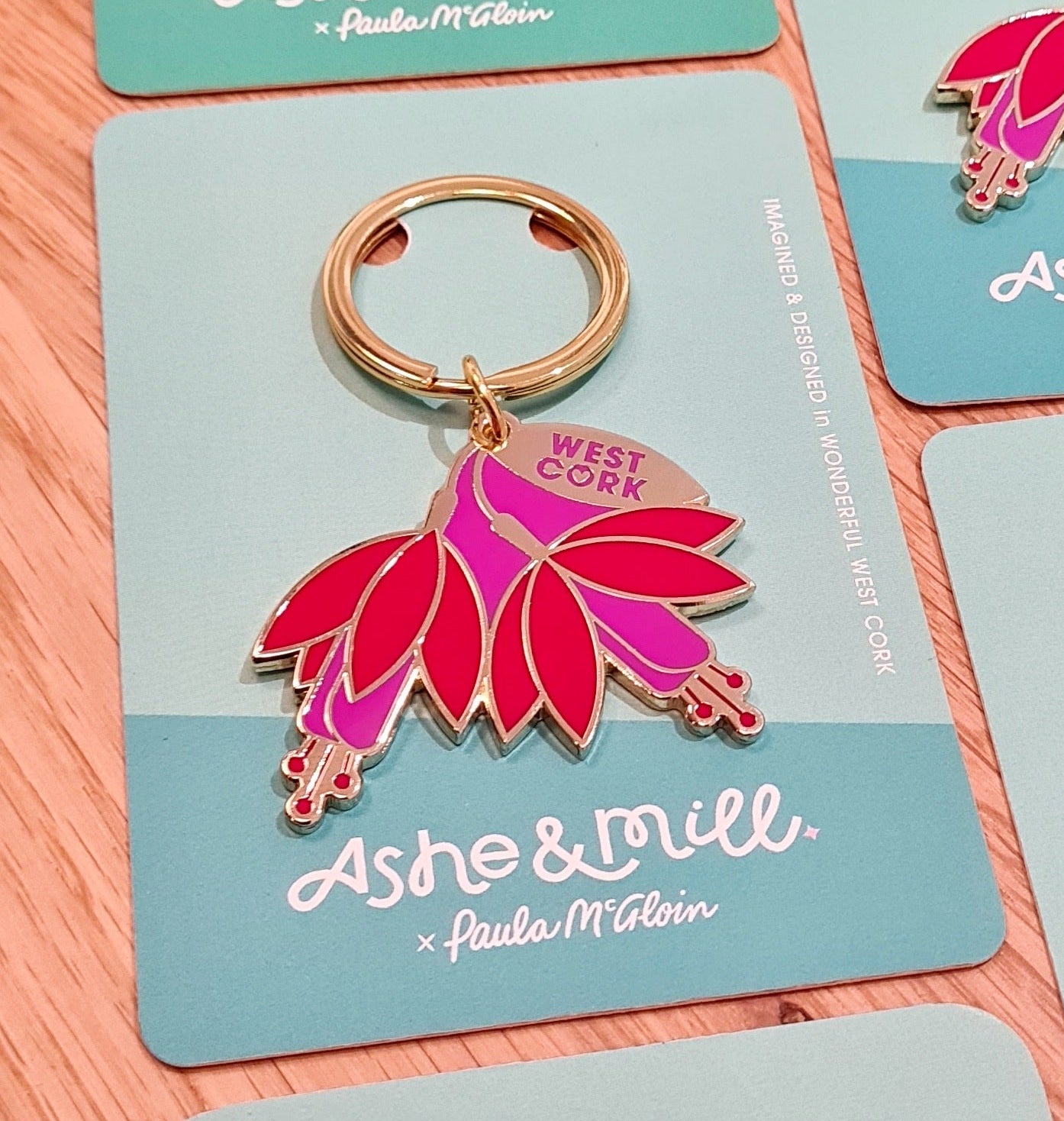 West Cork Fushia Key Charm – Ashe & Mill