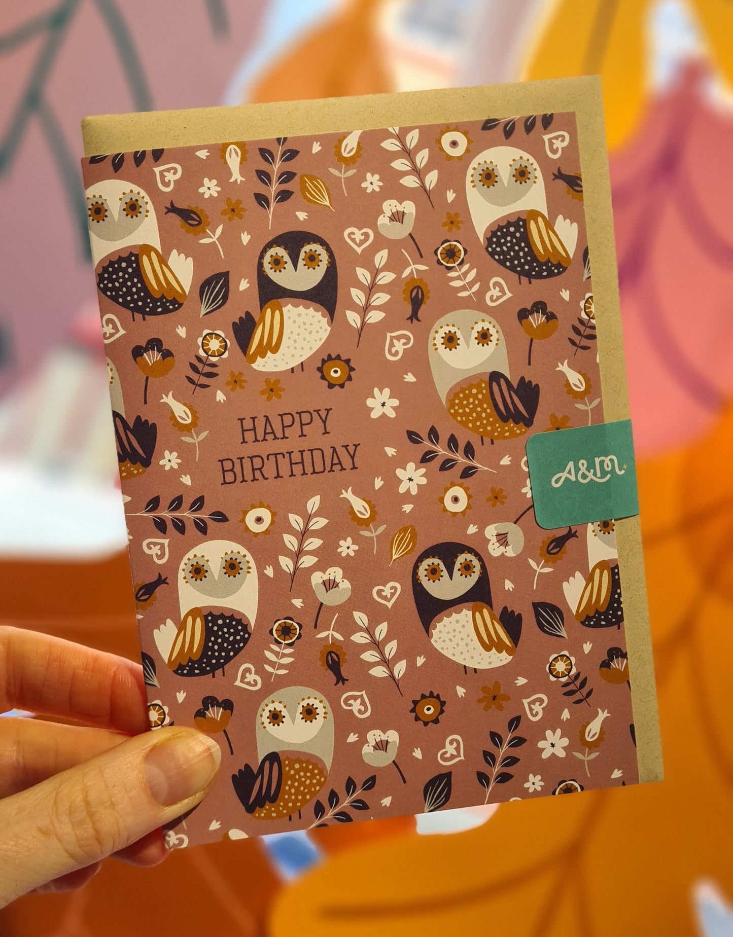 Owls Happy Birthday Card
