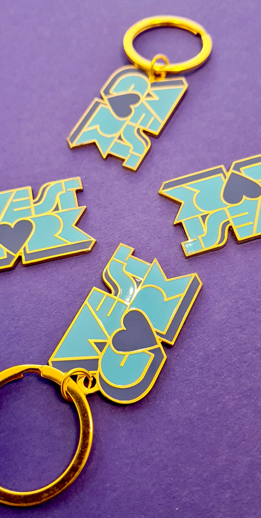 West Cork Keyring - Blues