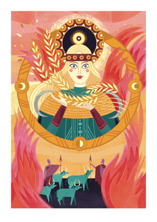 Áine - Glorious Goddesses of Ancient Ireland Art Print
